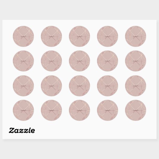 Sticker en or rose (Feuille)