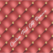 Sticker en or rouge avec texte personnalisé (Devant)