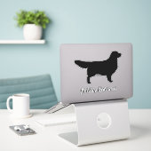Sticker en or Silhouette en vinyle de chien d'essa (Ordinateur portable sur le bureau)