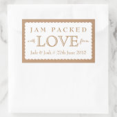 Sticker en papier Kraft Blanc Mariage Favor Jam Ja (Sac)