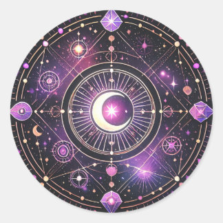 Sticker en pierre céleste et lune | Mystique