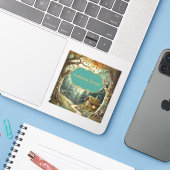 Sticker en plaque de journal Fairytale Woodland Jo (Ordinateur portable avec iPhone)