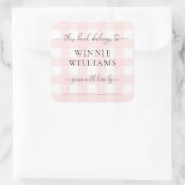 Sticker en plaque En vichy rose (Sac)