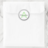 Sticker en plaque monographique Chevron gris menth (Sac)