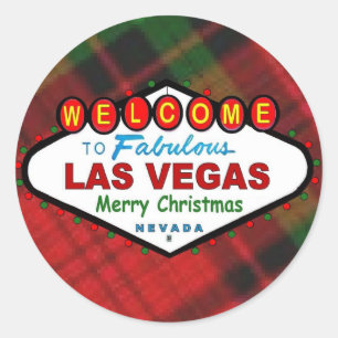 Sticker en plastique de Noël de Las Vegas