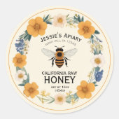 Sticker en pot de miel d'abeille Étiquette - Vomta (Devant)