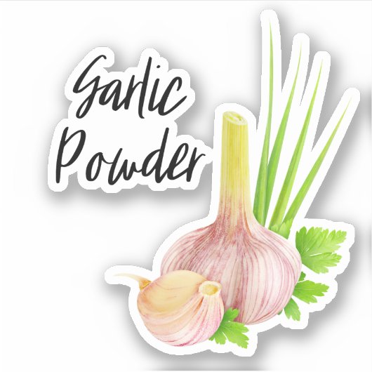 Sticker en poudre d'ail (Devant)