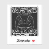 Sticker En Raison De Circonstances Malheureuses Jeu Cool G (Feuille)