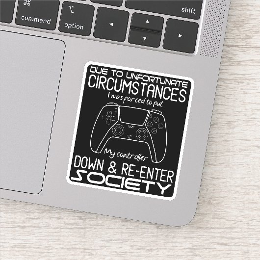 Sticker En Raison De Circonstances Malheureuses Jeu Cool G (Détail)