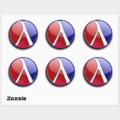 Sticker en raquette brillante (Feuille)