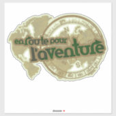 Sticker En route pour l'aventure voyage (Feuille)