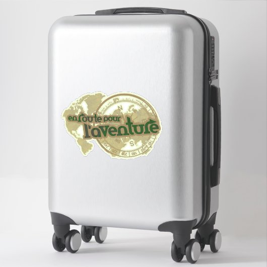 Sticker En route pour l'aventure voyage (Sur valise)