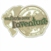 Sticker En route pour l'aventure voyage (Devant)