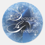 Sticker en ruban bleu Noël (Devant)