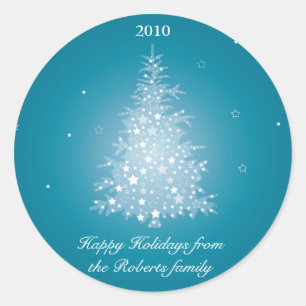 Sticker en sapin de Noël chatoyant