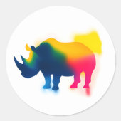 Sticker en silhouette à peinture Spray coloré (Devant)