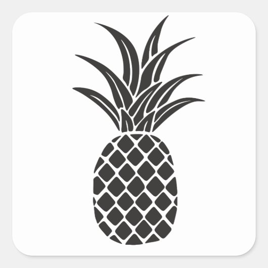 Sticker en silhouette d'ananas (Devant)