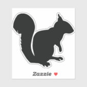 Sticker en silhouette d'écureuil (Feuille)