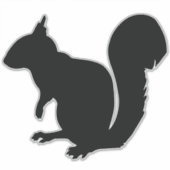 Sticker en silhouette d'écureuil noir (Devant)