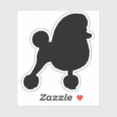 Sticker en silhouette en vinyle de chien de canich (Feuille)