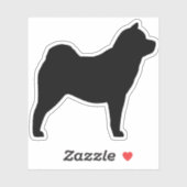 Sticker en silhouette en vinyle lisse Chow Chow Do (Feuille)