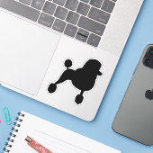 Sticker en silhouette en vinyle pour chien de cani (Ordinateur portable avec iPhone)