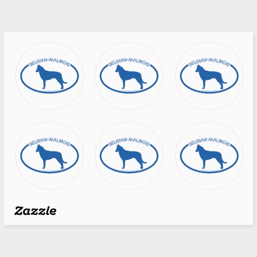 Sticker en silhouette Malinois belge (Feuille)