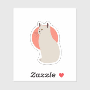 Sticker en silhouette minimaliste pour chats - mig