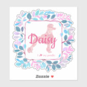 Sticker en silhouette Pastel rose personnalisé (Feuille)