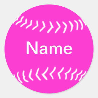 Sticker en silhouette Softball rose