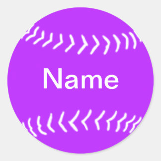 Sticker en silhouette Softball violet