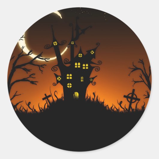 Sticker en silhouettes Éffrayantes Halloween (Devant)