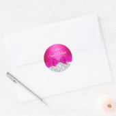 Sticker en Sweet sixteen rose Damask & Bow (Enveloppe)