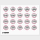 Sticker en Sweet sixteen rose Tiara & Damask (Feuille)