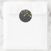Sticker en tableau avec fleurs roses et jarre Maso (Sac)