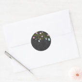 Sticker en tableau avec fleurs roses et jarre Maso (Enveloppe)