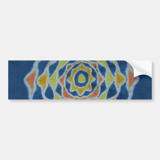 Sticker en teinture de mandala bleu (Devant)