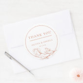 Sticker en terre cuite Mariage classique ronde (Enveloppe)