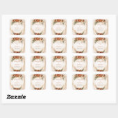 Sticker en terre cuite moderne fleurs bordeaux pam (Feuille)