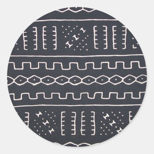 Sticker en tissu de boue noir et blanc (Devant)