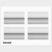 Sticker en tôle métallique lisse rectangle à deux  (Feuille)