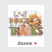 Sticker En Tout, Remerciez - Thanksgiving (Feuille)