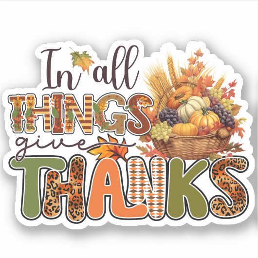 Sticker En Tout, Remerciez - Thanksgiving (Devant)