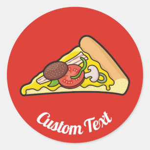 Sticker en tranche de pizza