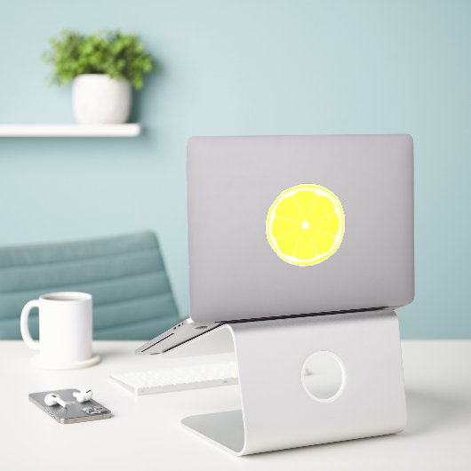 Sticker en tranches de citron (Ordinateur portable sur le bureau)