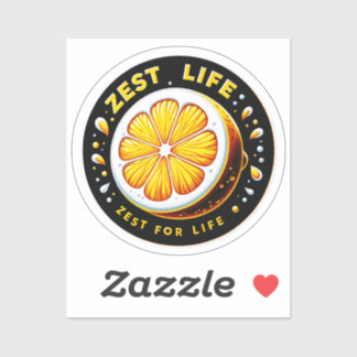 Sticker en tranches de citron vibrant Zest for Lif