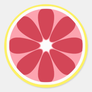 Sticker en tranches de pamplemousse