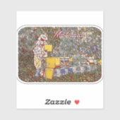 Sticker en verre de l'apiculture (Feuille)