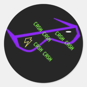 Sticker en verre rond de caisse