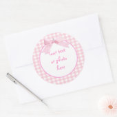 Sticker En vichy rose (Enveloppe)